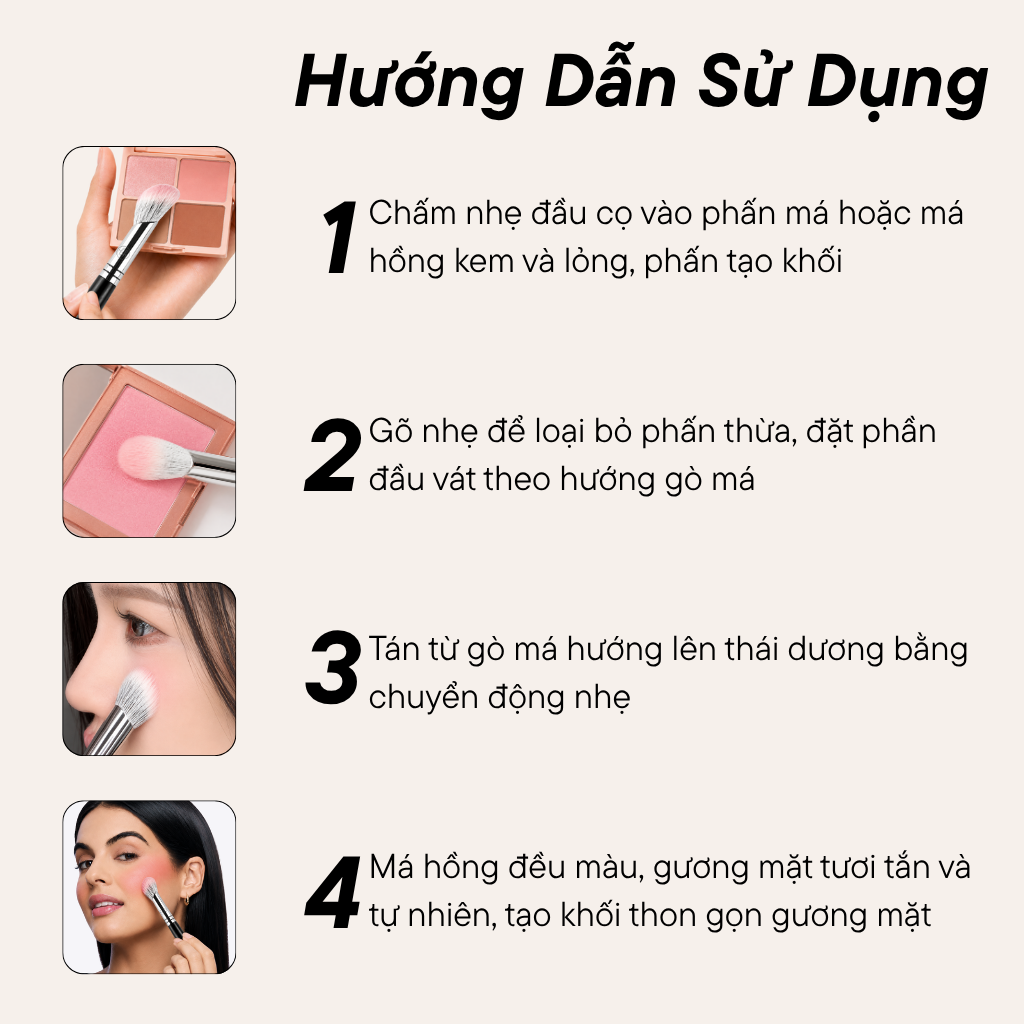 Cọ Má Hồng Dạng Kem BH Cosmetics Liquid Blush Brush BH277